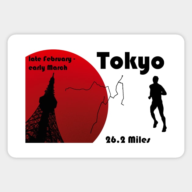 Tokyo marathon Sticker by CTinyFactory